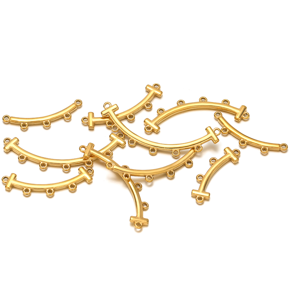 Layered Necklace Set - 10 buah silinder baja tahan karat