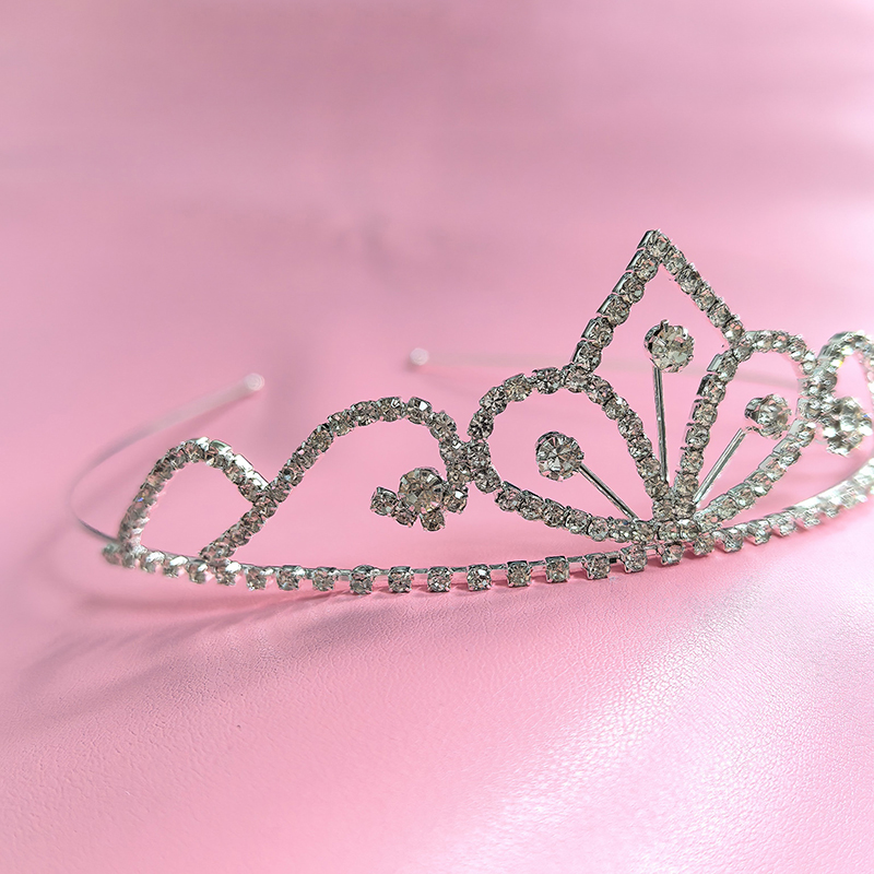 Women'S Hair Accessories Wedding - Mahkota Pengantin Berlian Imitasi Warna Perak