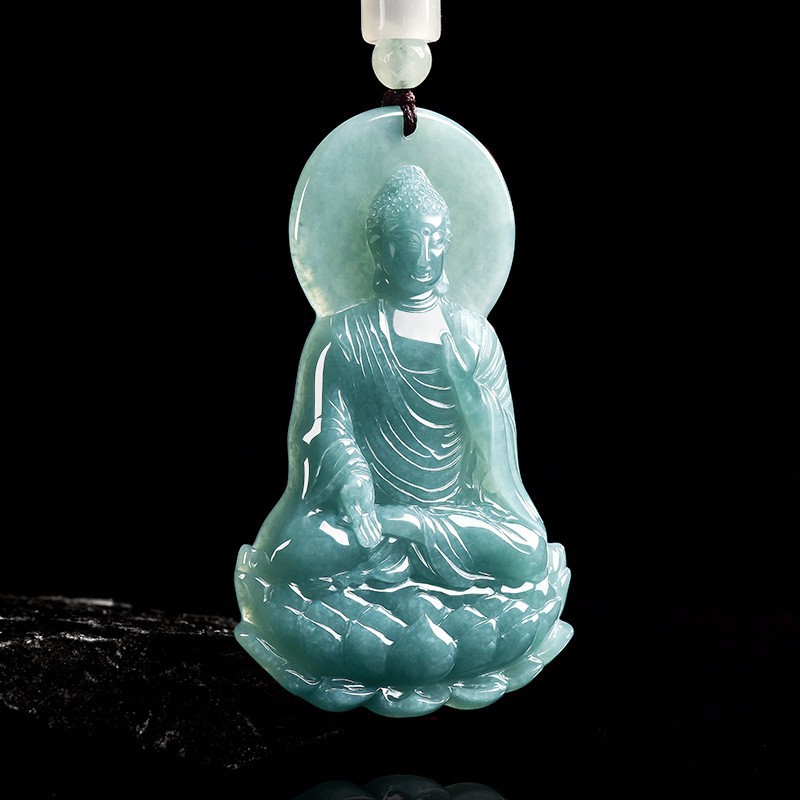 Women Accessories To Gift - Kalung Liontin Buddha Giok Burma Alami