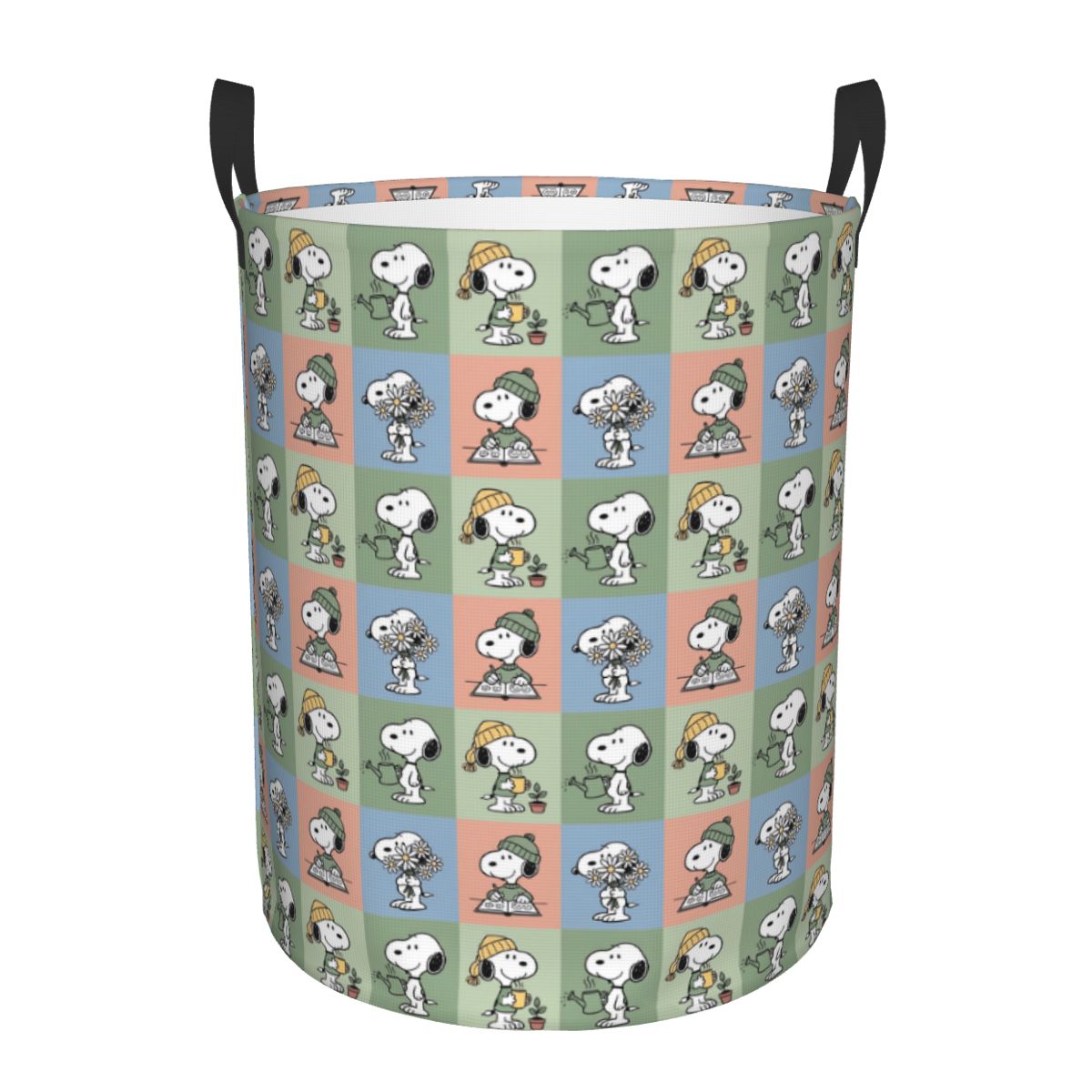 Women Accessories Hamper - S-Snoopy Keranjang Cucian Kotak-kotak Bermotif Kotak-kotak