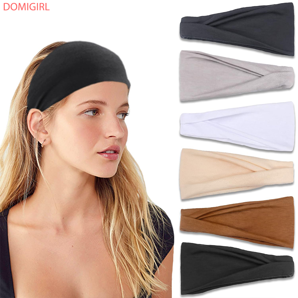 Women'S Yoga Accessories - Bando rambut elastis warna polos pria