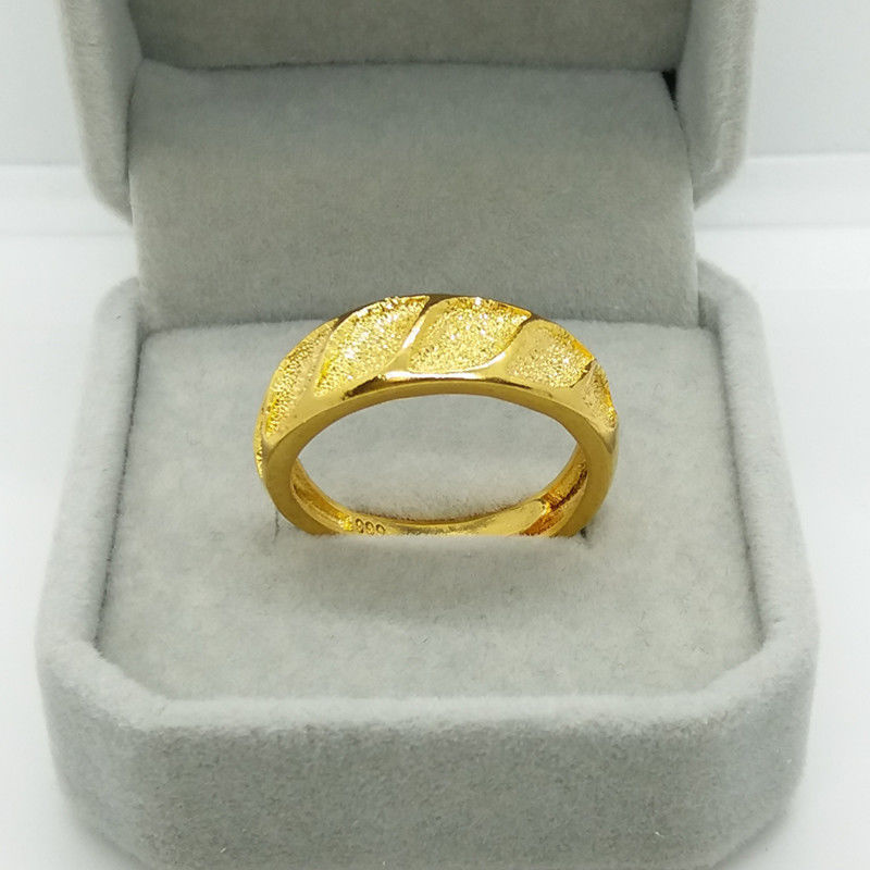 Wrap Ring Gold - Cincin lapis murni klasik asli 18k