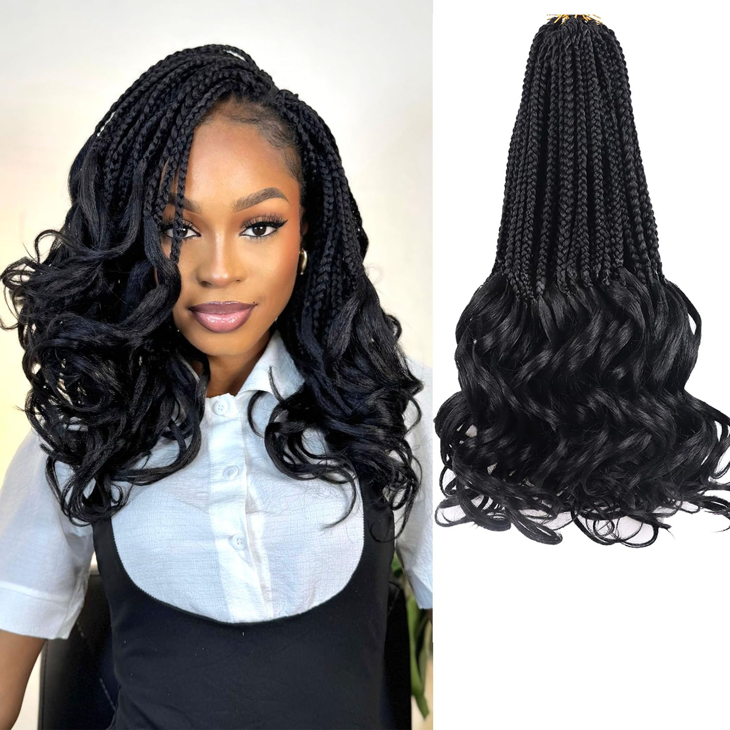Women Accessories Pack - Kepang Crochet French Curl 14 Inci