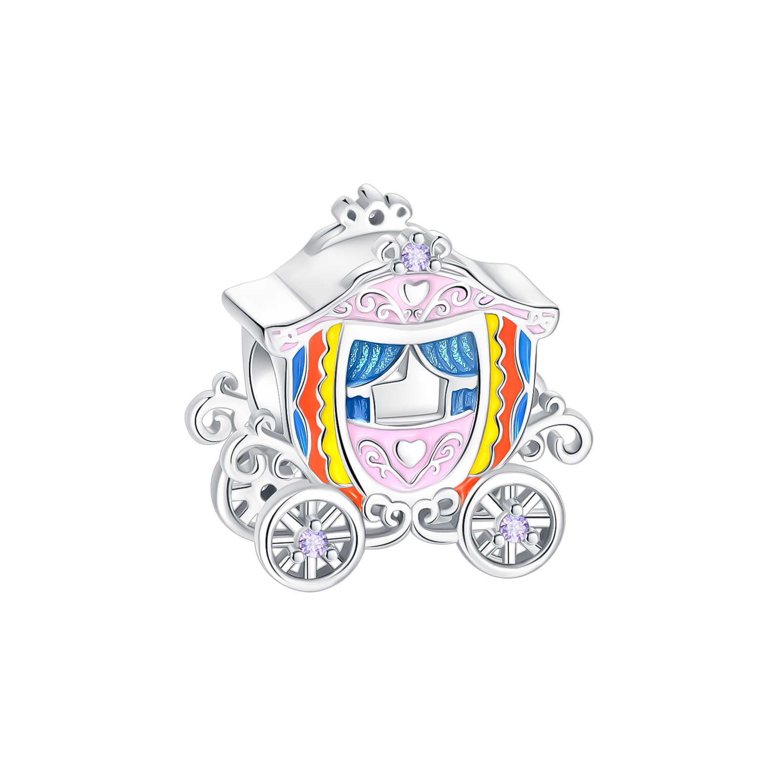 Women'S Accessories Coach - Liontin Kereta Putri Dongeng Perak Sterling