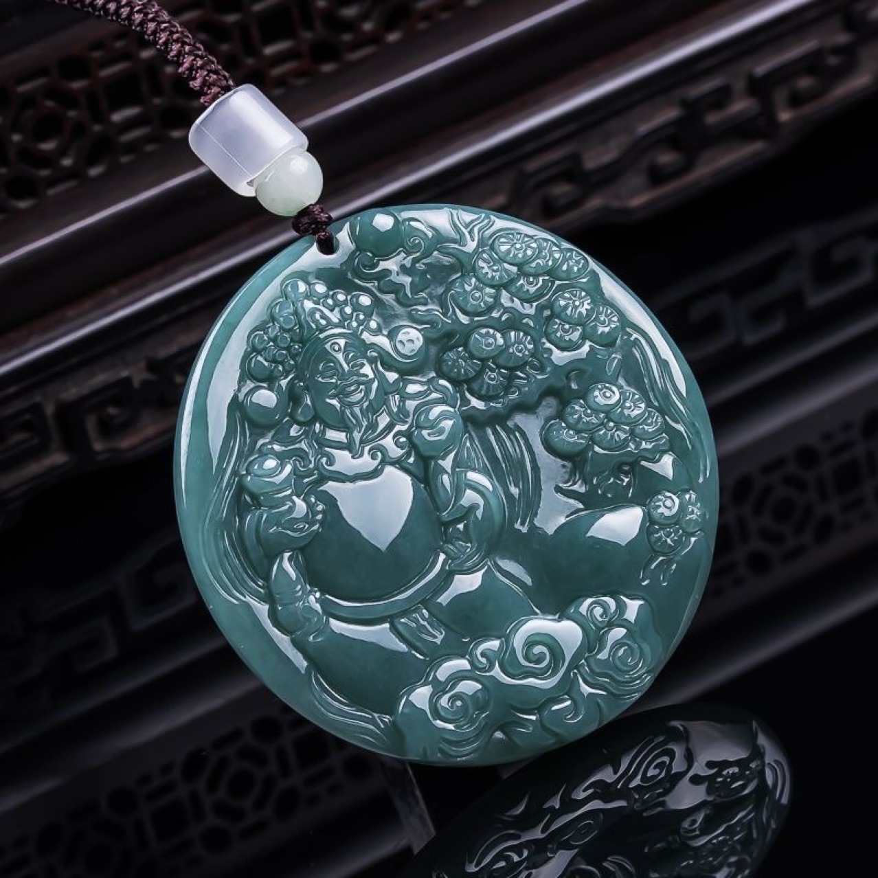 Women Accessories To Gift - Liontin Jadeite Burma Dewa Kekayaan, Jimat