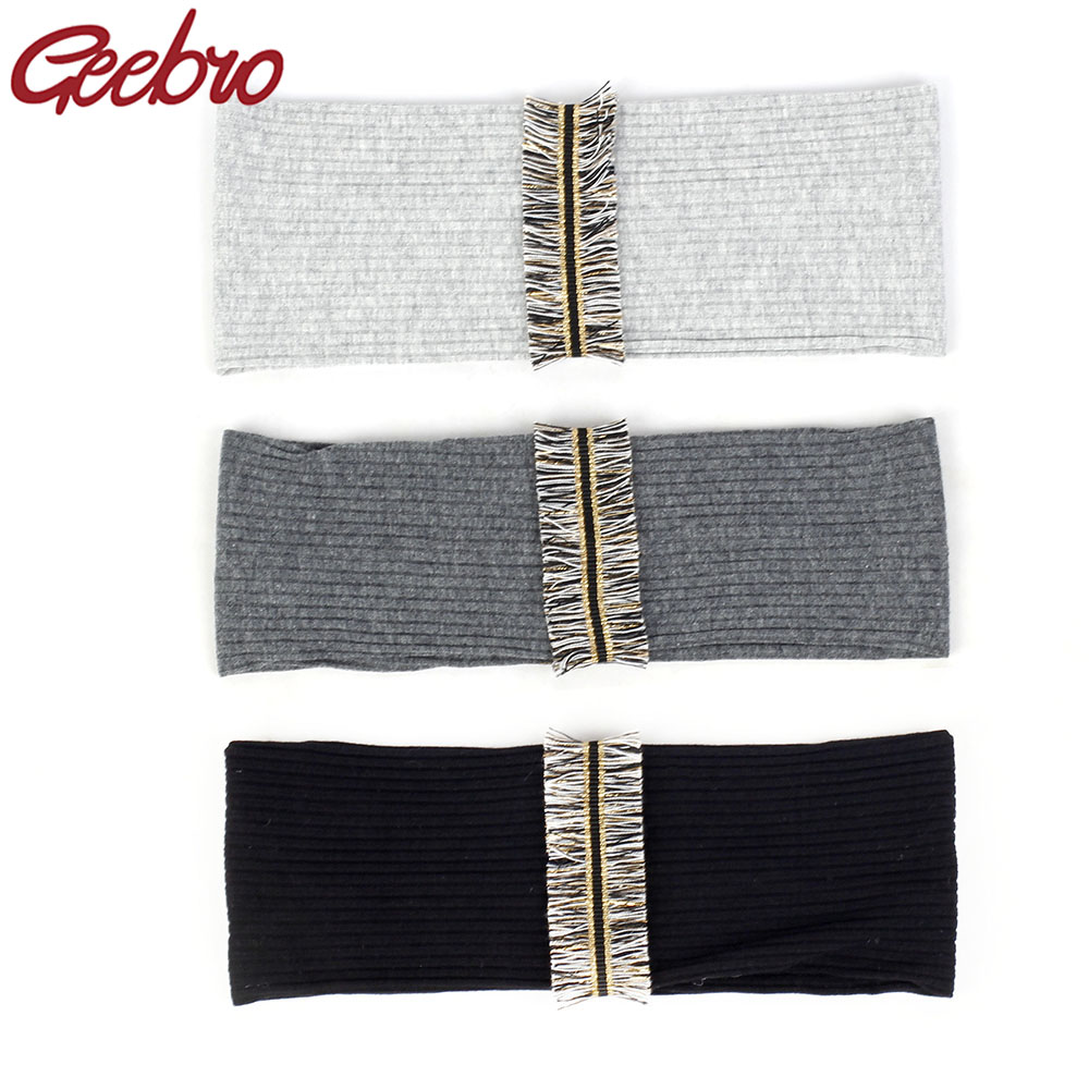 Women'S Yoga Accessories - Geebro Ikat Kepala Wanita Bergaris Rumbai