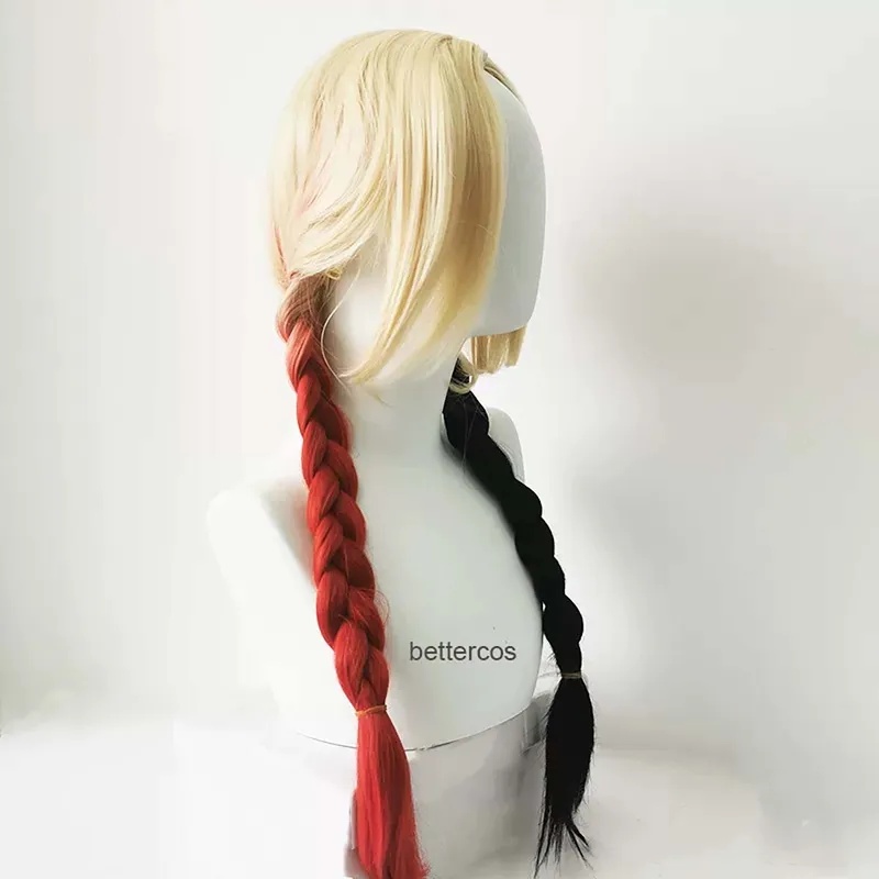 Wig Rambut Kepang Merah Hitam  - Women'S Harley Quinn Accessories ulasan dan harga