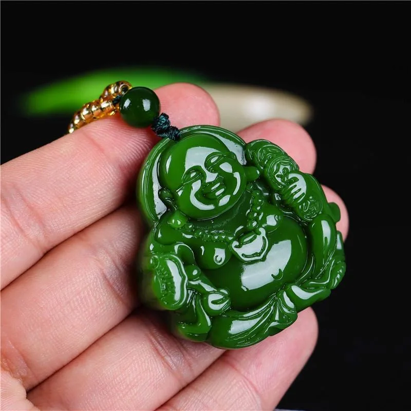 Cina Green Jade Maitreya Buddh - Women Accessories To Gift ulasan dan harga