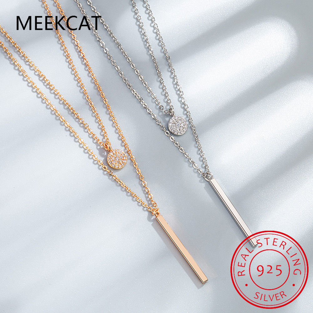 Kalung Liontin Moissanite Stic - Layered Necklace Set ulasan dan harga
