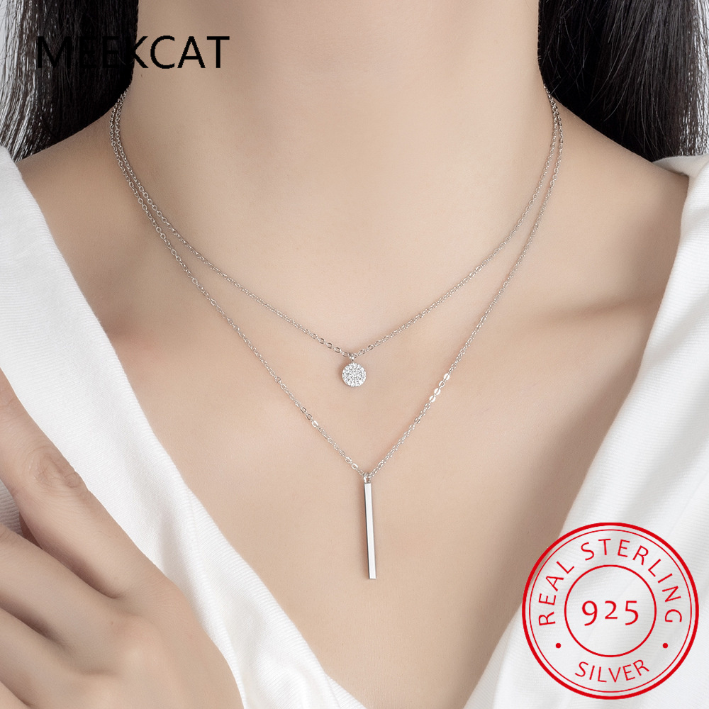 Kalung Liontin Moissanite Stic - Layered Necklace Set ulasan dan harga