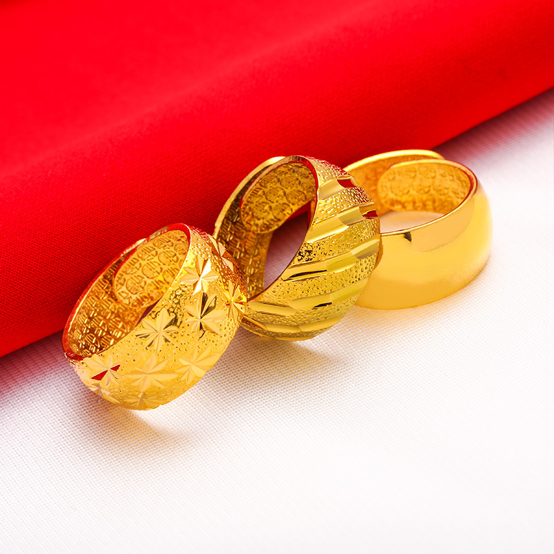 Pria lebar 12mm cincin besar p - Wrap Ring Gold ulasan dan harga