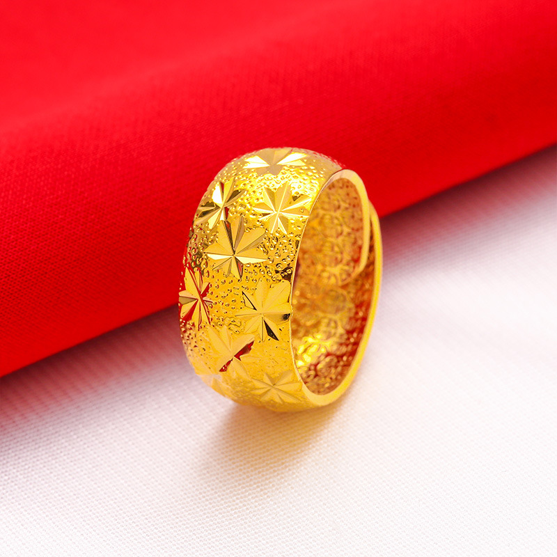 Pria lebar 12mm cincin besar p - Wrap Ring Gold ulasan dan harga