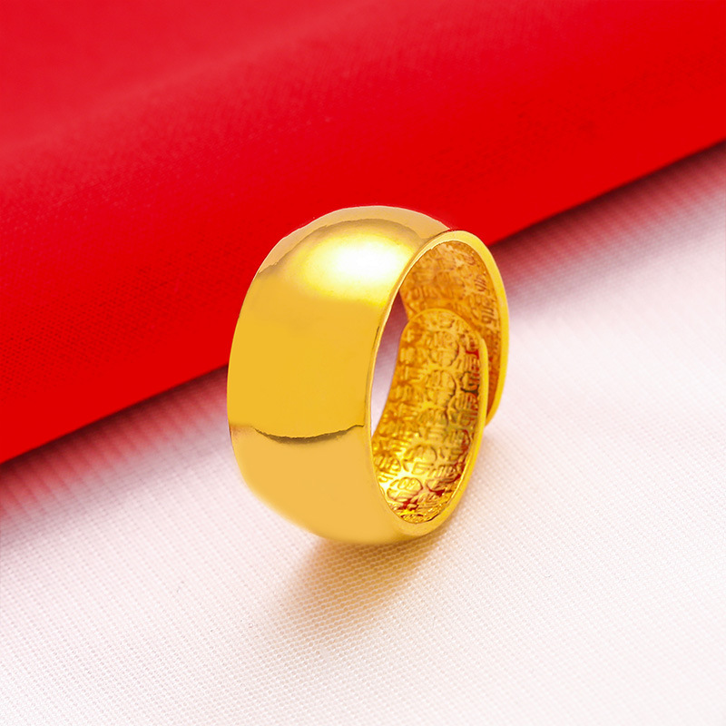 Pria lebar 12mm cincin besar p - Wrap Ring Gold ulasan dan harga