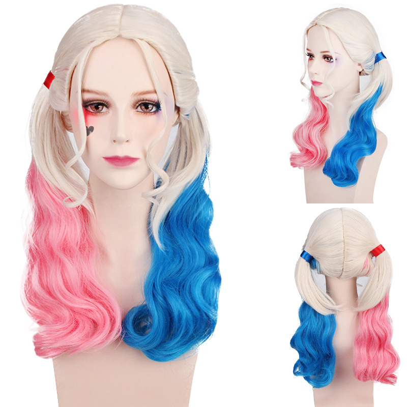 Wig Cosplay Harley Quinn Hallo - Women'S Harley Quinn Accessories ulasan dan harga