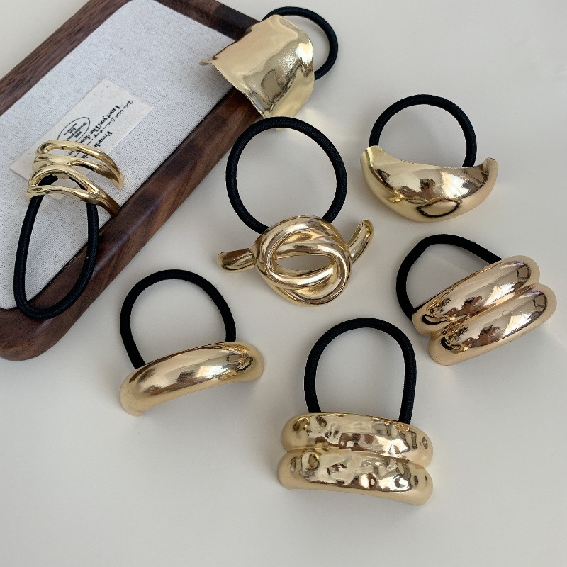 Ikat Rambut Geometris Metalik  - Wrap Ring Gold ulasan dan harga