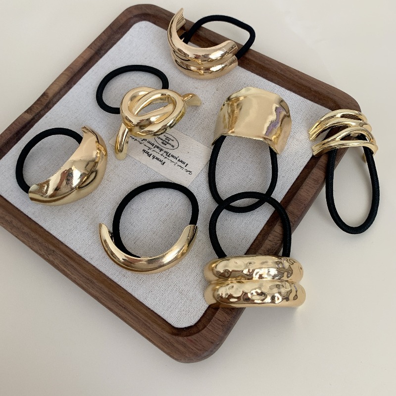 Ikat Rambut Geometris Metalik  - Wrap Ring Gold ulasan dan harga