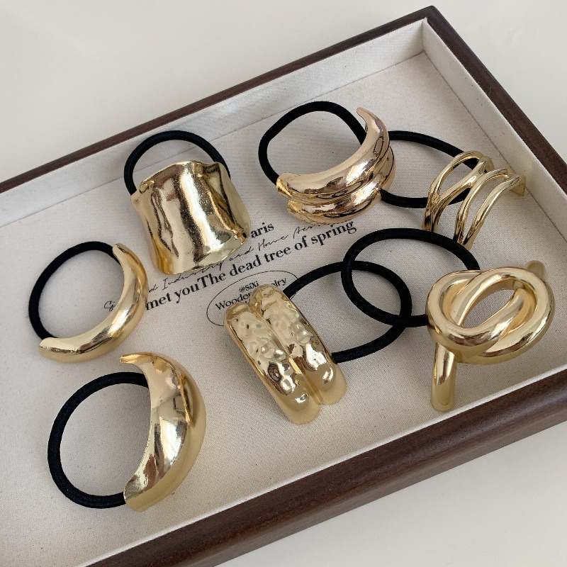 Ikat Rambut Geometris Metalik  - Wrap Ring Gold ulasan dan harga