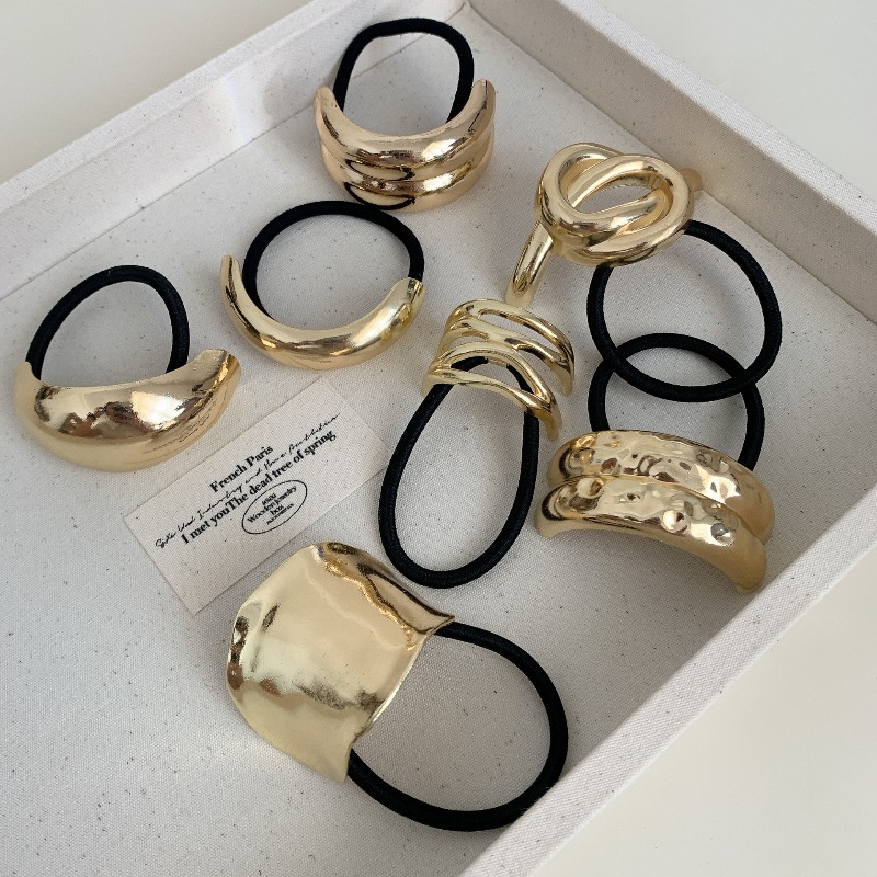 Ikat Rambut Geometris Metalik  - Wrap Ring Gold ulasan dan harga