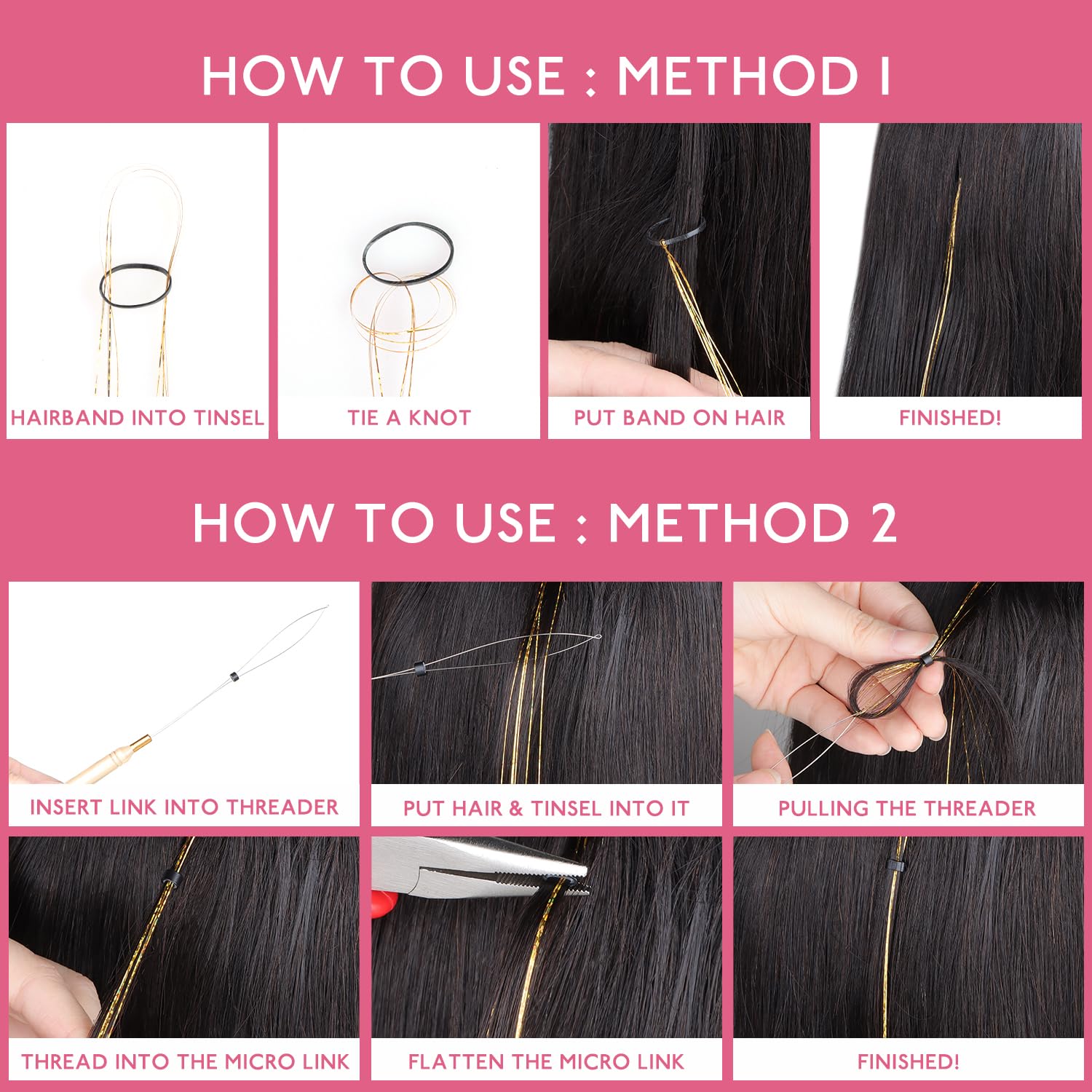 Rambut Tinsel 2 Paket Ekstensi - Women Accessories Pack ulasan dan harga