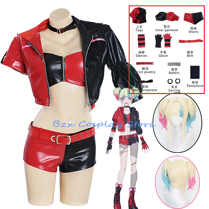 Kostum Cosplay film lelucon Ha - Women'S Harley Quinn Accessories ulasan dan harga