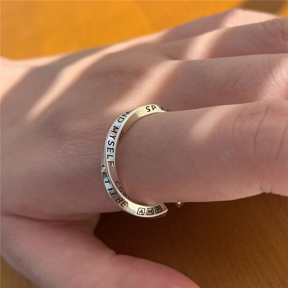Cincin Terbuka Mobius dengan D - Women Accessories In English ulasan dan harga