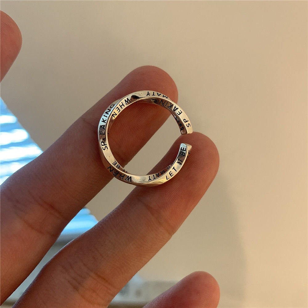 Cincin Terbuka Mobius dengan D - Women Accessories In English ulasan dan harga
