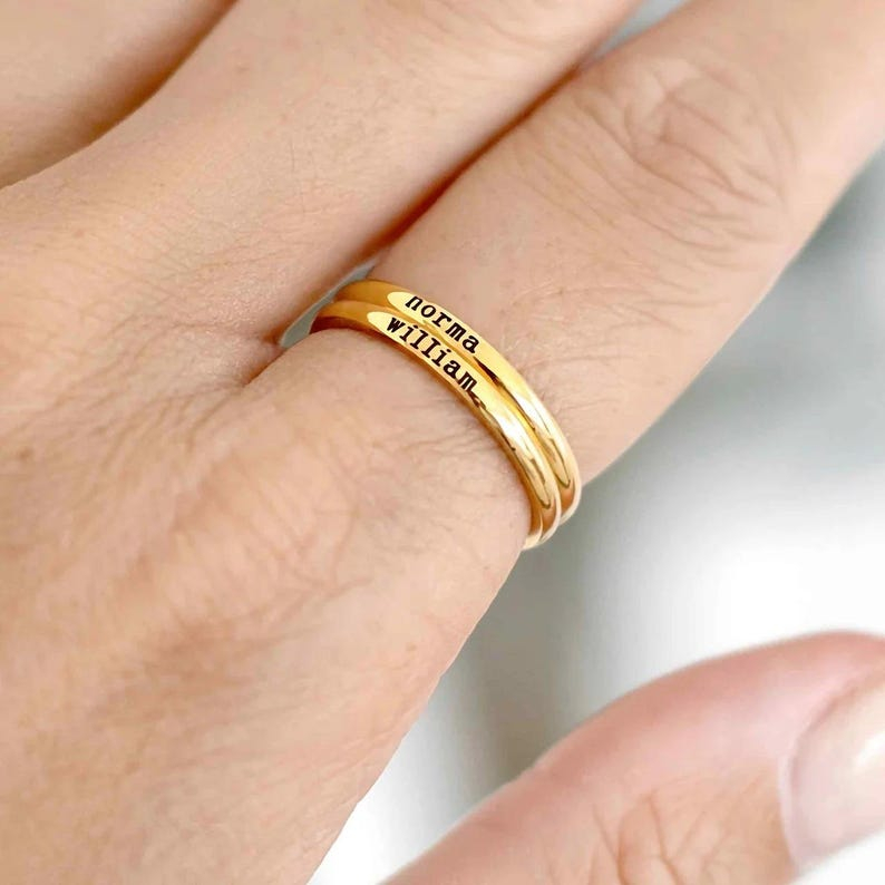 Cincin Nama Terukir yang Diper - Wrap Ring Gold ulasan dan harga