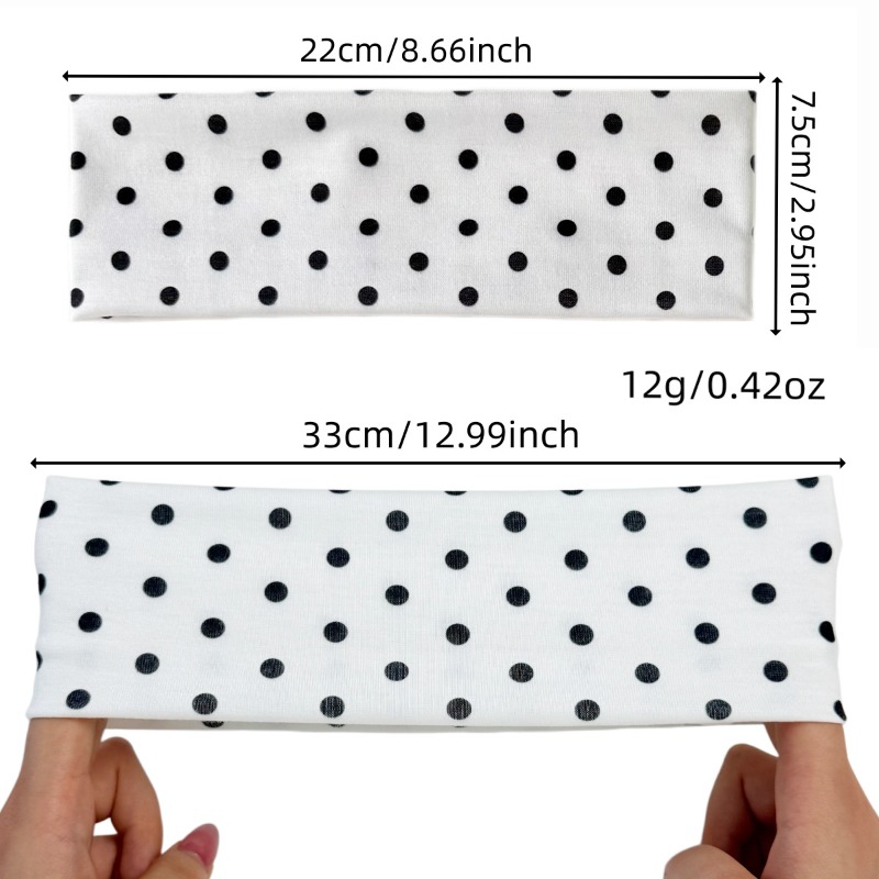 2Pc Headband Elastis Polka Dot - Women'S Yoga Accessories ulasan dan harga