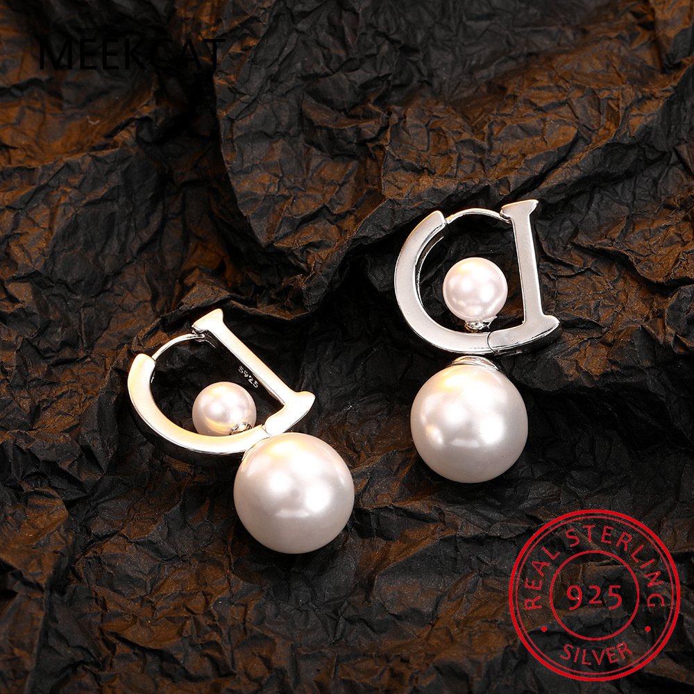 Anting Mutiara Bentuk D Perak  - Women Accessories In English ulasan dan harga