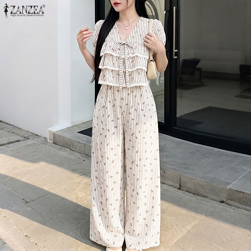 ZANZEA Set Celana 2 Potong Ber - Layered Necklace Set ulasan dan harga