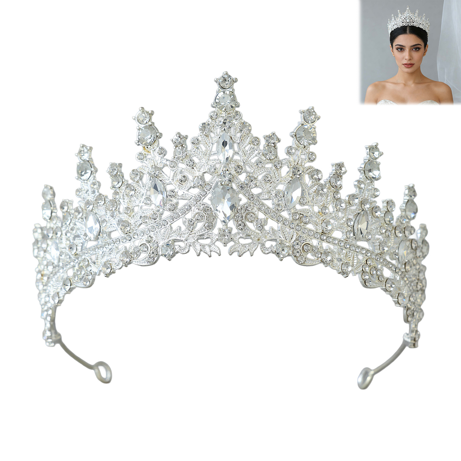 Mahkota Pengantin Bertabur Rhi - Women'S Hair Accessories Wedding ulasan dan harga