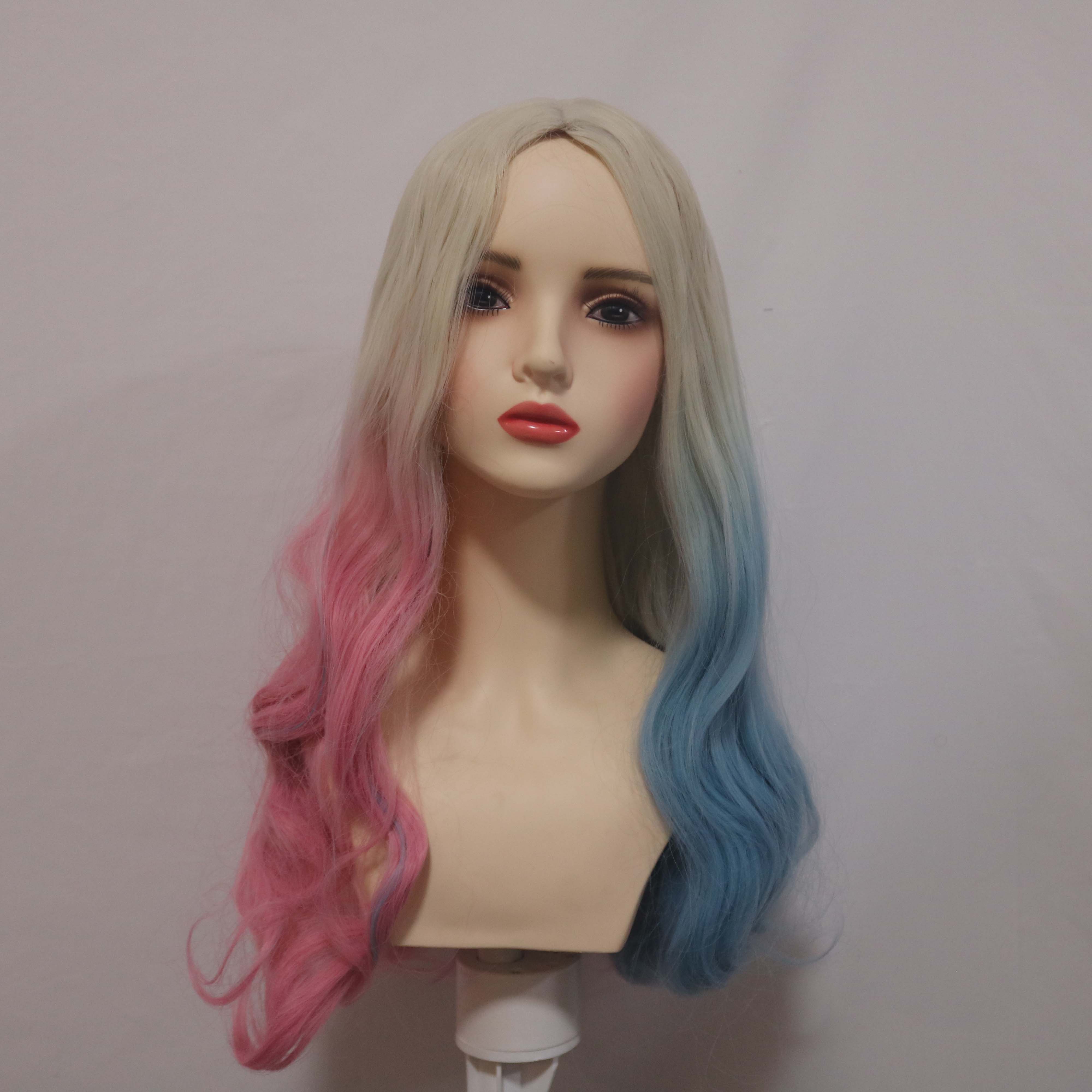 Wig Rambut Sintetis Bergelomba - Women'S Harley Quinn Accessories ulasan dan harga