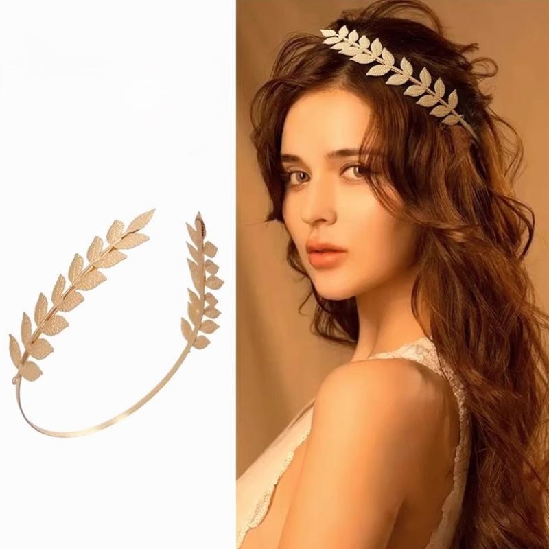 【B】Bando Daun Warna Emas Retro - Women'S Hair Accessories Wedding ulasan dan harga