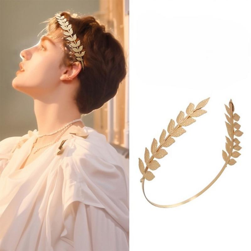 【B】Bando Daun Warna Emas Retro - Women'S Hair Accessories Wedding ulasan dan harga