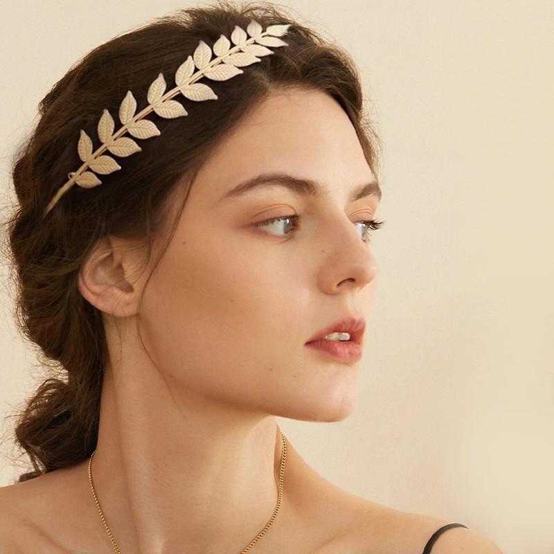 【B】Bando Daun Warna Emas Retro - Women'S Hair Accessories Wedding ulasan dan harga