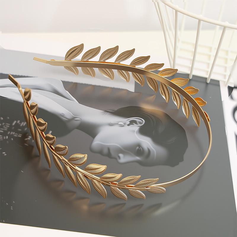【B】Bando Daun Warna Emas Retro - Women'S Hair Accessories Wedding ulasan dan harga
